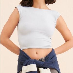 Free People Low Back Seamless Tee